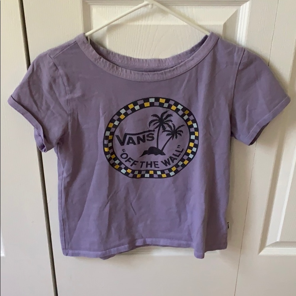 Vans Purple Checkerboard top